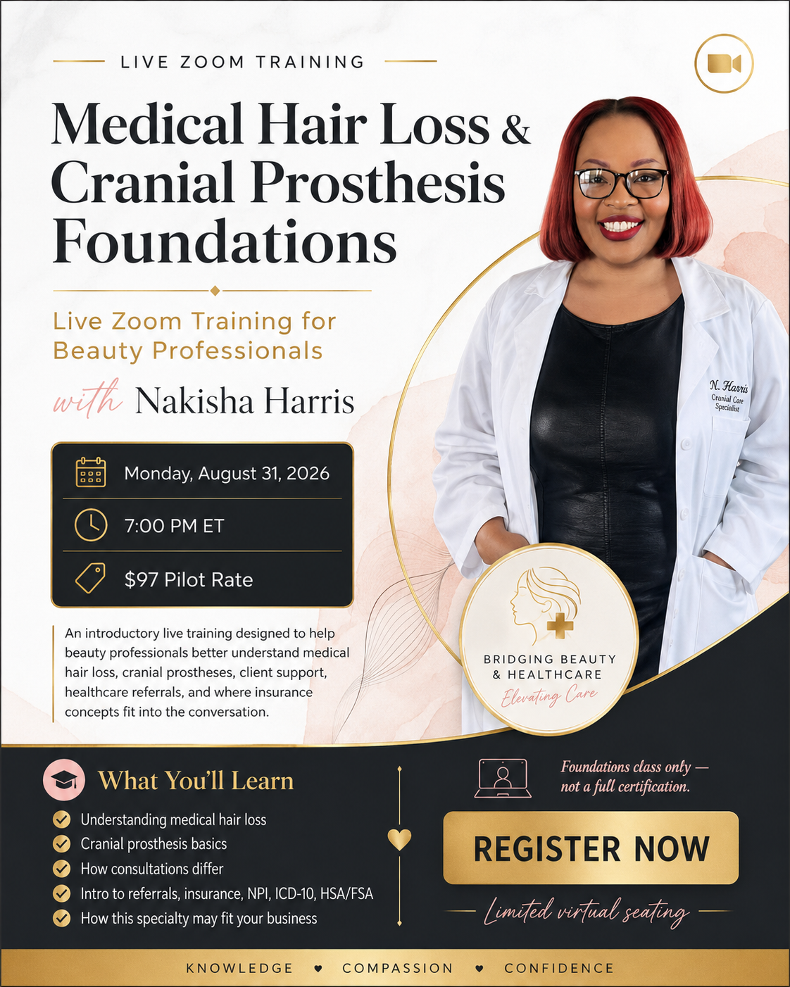 Medical Hair Loss & Cranial Prosthesis Foundations — Live Zoom