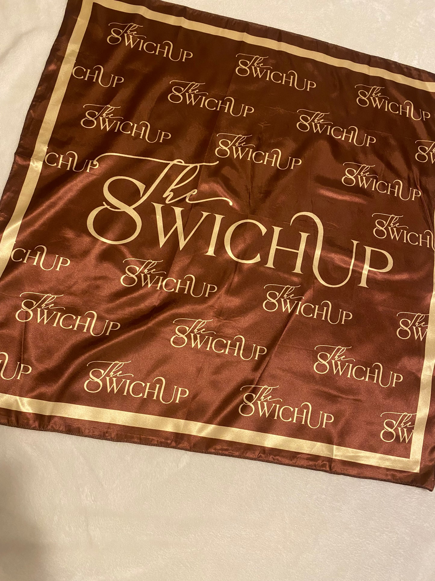Custom Logo Luxury Silky Satin Scarf